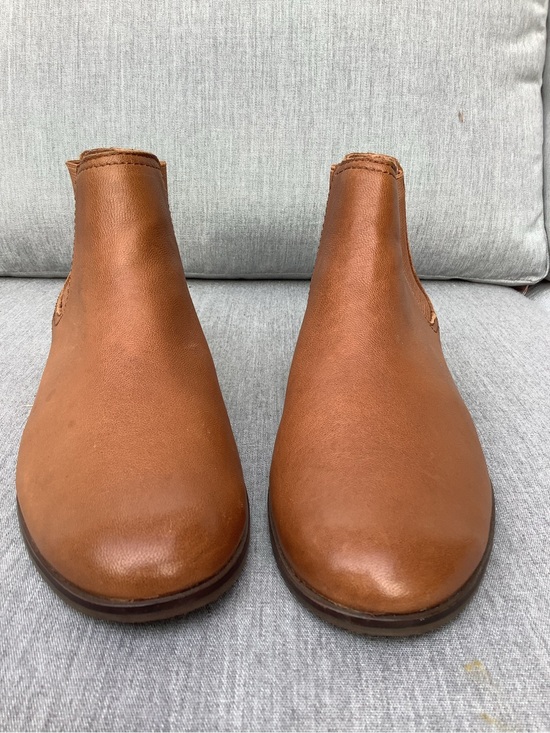 Frye Shoes - Frye Tan Leather Slip-On Chelsea Booties